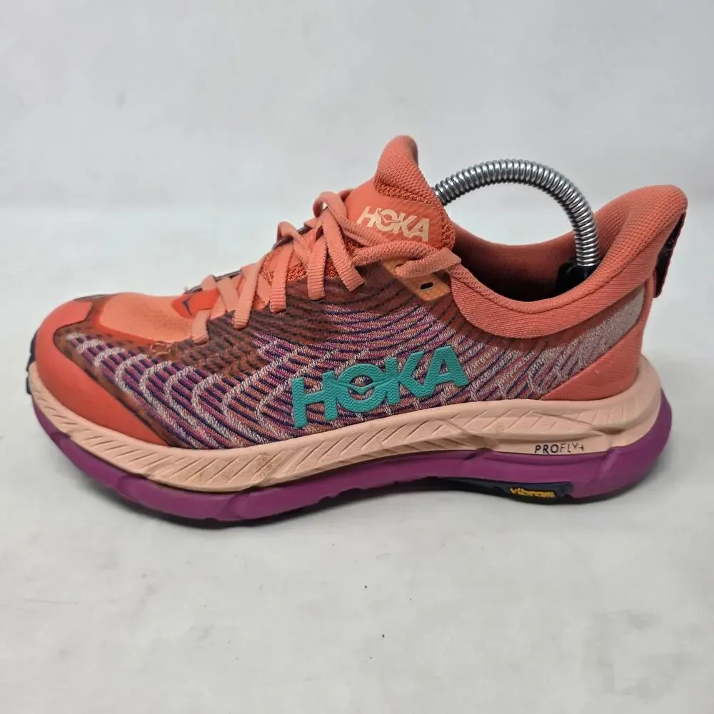 Hoka Mafate Speed 4 Papaya Real Teal Trail Running Shoes Women’s 5.5